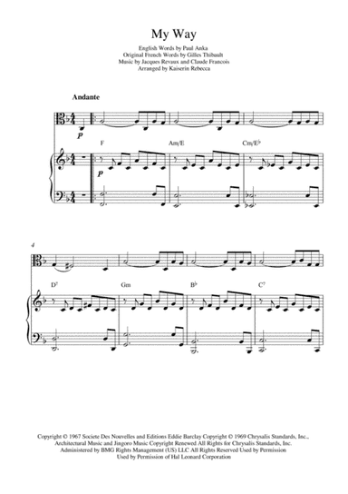 My Way (arr. Kaiserin Rebecca)