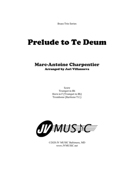 Prelude to Te Deum for Brass Trio (arr. Jari Villanueva)