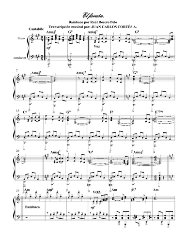 El faraón. Bambuco por Raúl Rosero Polo (arr. Juan Carlos Cortés Aguirre)