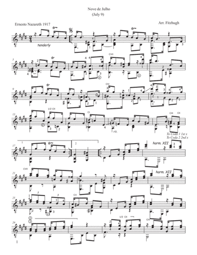 Nove de Julho (arr. William Tiger Fitzhugh)