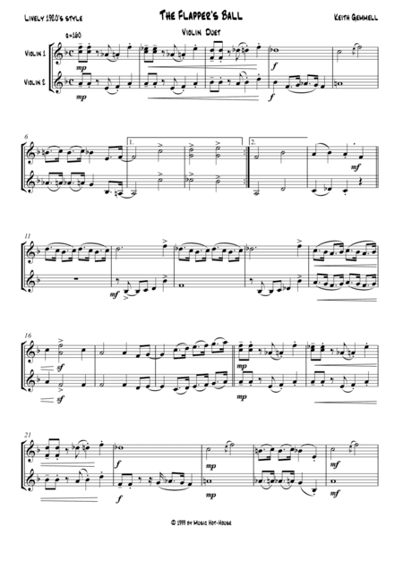 The Flapper's Ball: Violin Duet