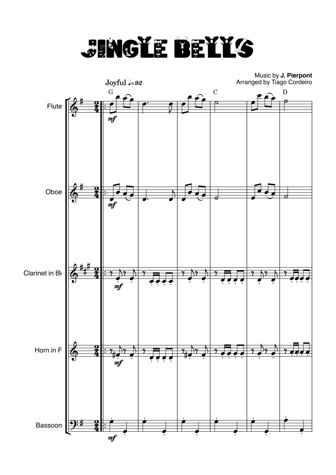 Jingle Bells (arr. Tiago Cordeiro)
