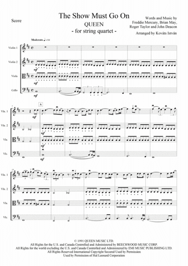 The Show Must Go On (arr. Kováts István)