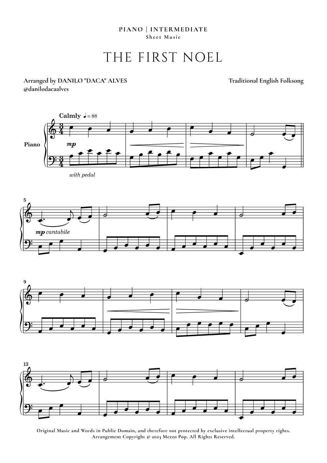The First Noel (arr. Danilo "Daca" Alves)