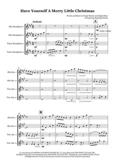 Have Yourself A Merry Little Christmas (arr. Kayleigh Huelin)