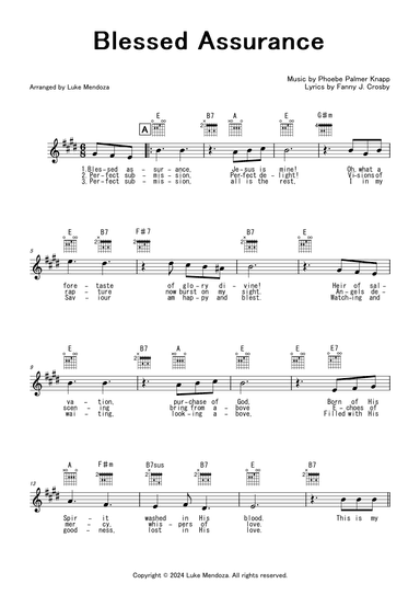 Blessed Assurance in 6/8 (arr. Luke Mendoza)