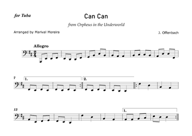 Can Can - J. Offenbach - Tuba solo (arr. Marival Moreira)
