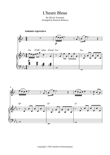 L'heure Bleue (arr. Kaiserin Rebecca)