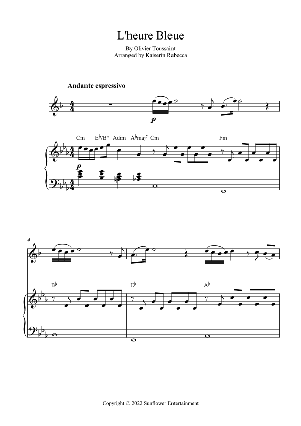 L'heure Bleue (arr. Kaiserin Rebecca)