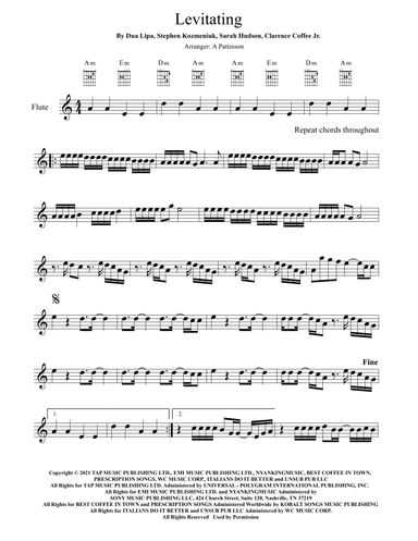 Levitating (arr. Andrew Pattinson)