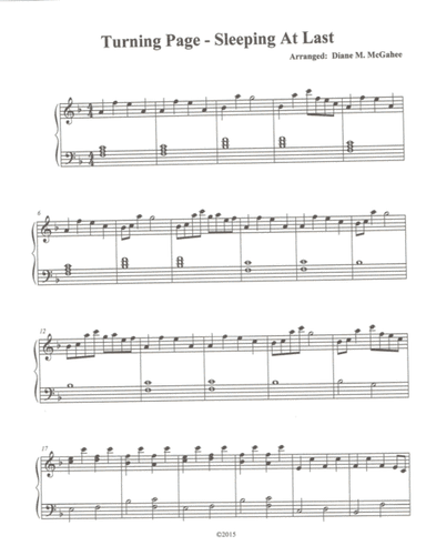 Turning Page (arr. Diane M. McGahee)