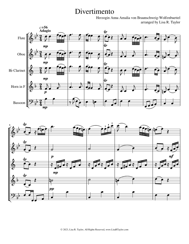 Divertimento (arr. Lisa R. Taylor)