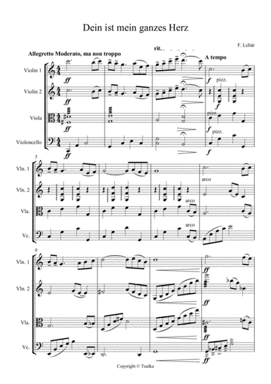 F. Lehár - Dein ist mein ganzes Herz (arr. Tualka)