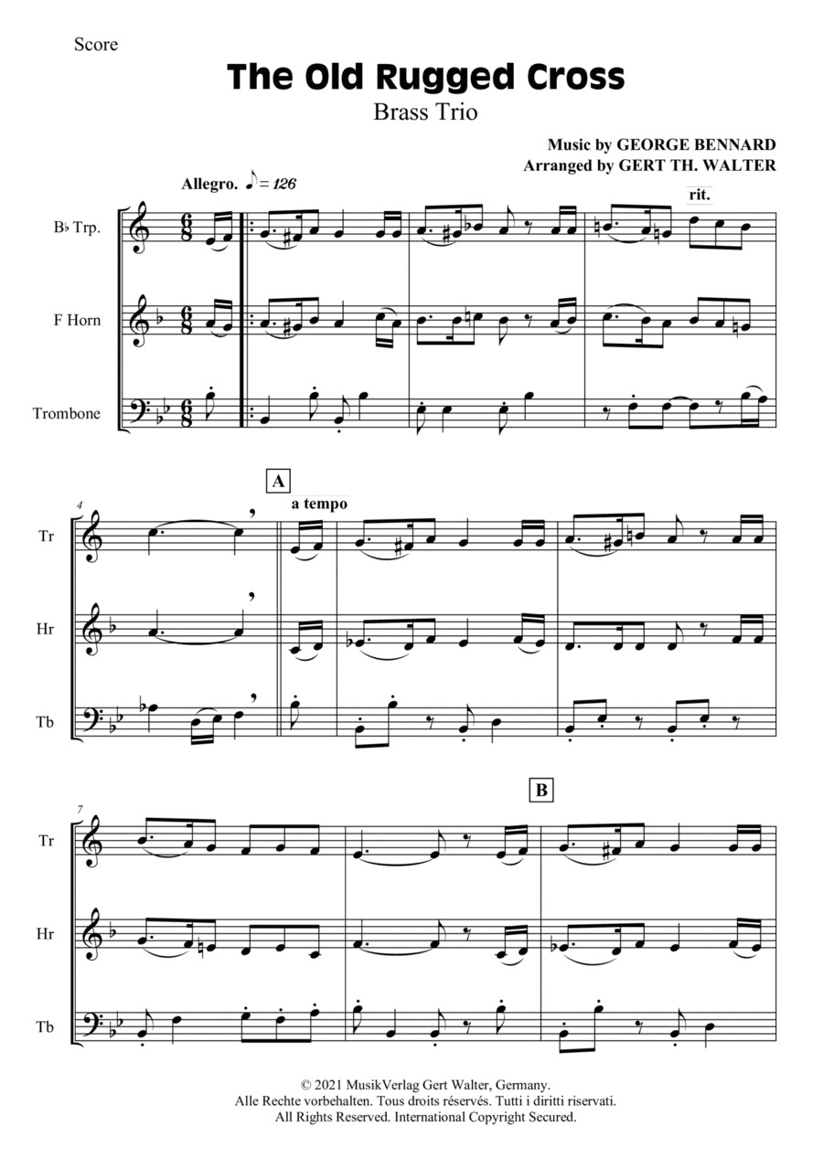 The Old Rugged Cross (arr. Gert Th. Walter)