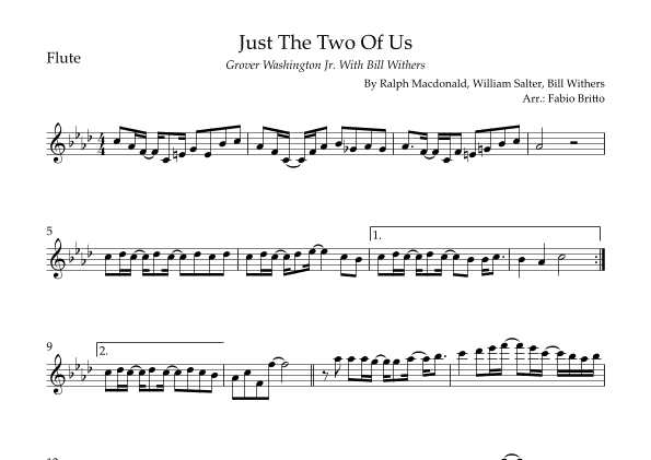 Just The Two Of Us (arr. Fabio Britto)