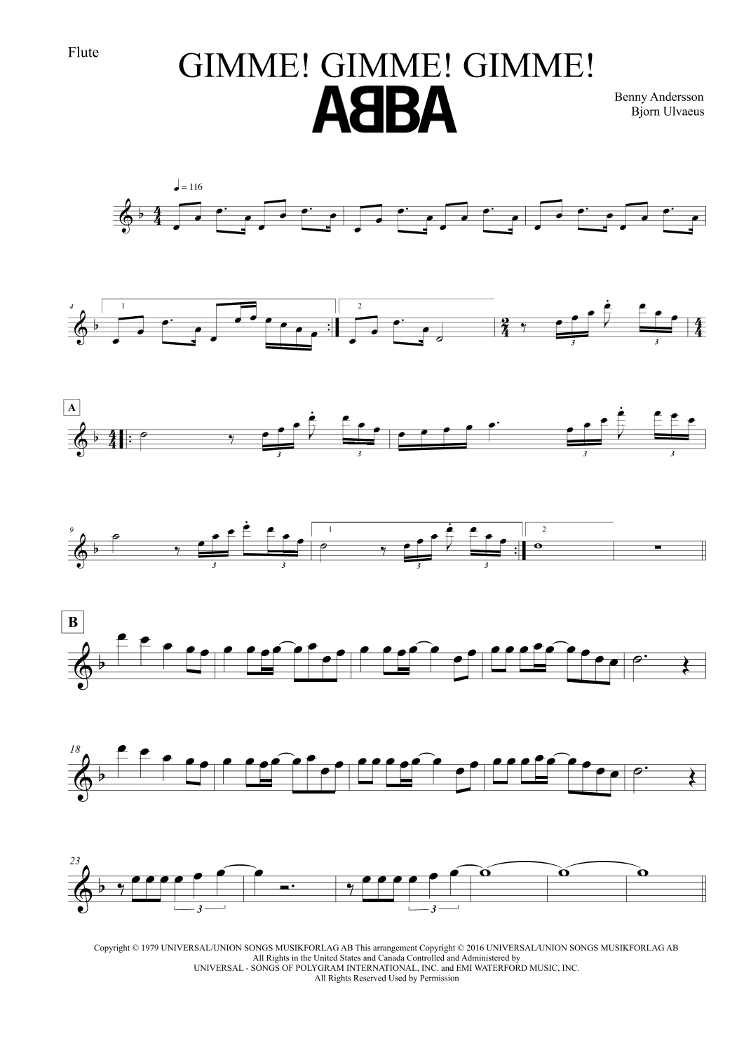 Gimme! Gimme! Gimme! (a Man After Midnight) (arr. Leo Silva)