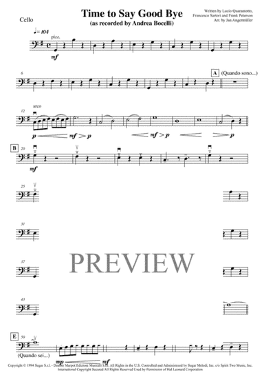 Time To Say Goodbye (arr. Jan Angermüller)
