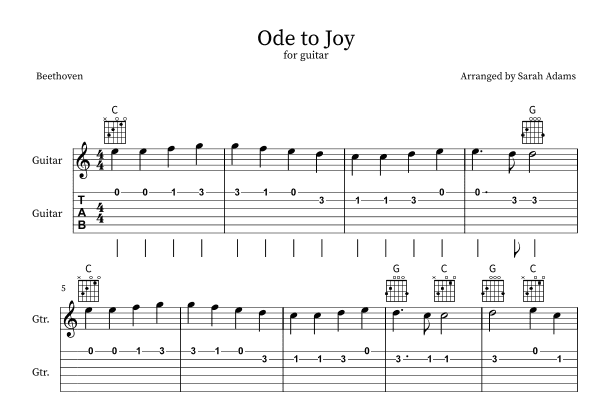 Ode To Joy (arr. Sarah Adams)