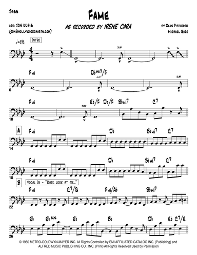 Fame (arr. Jon Kubis)