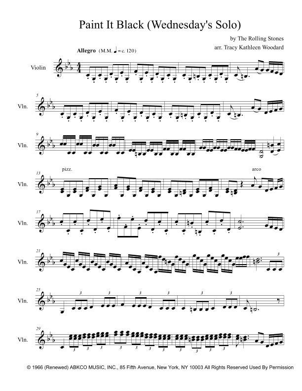 Paint It, Black (arr. Tracy Kathleen Woodard)