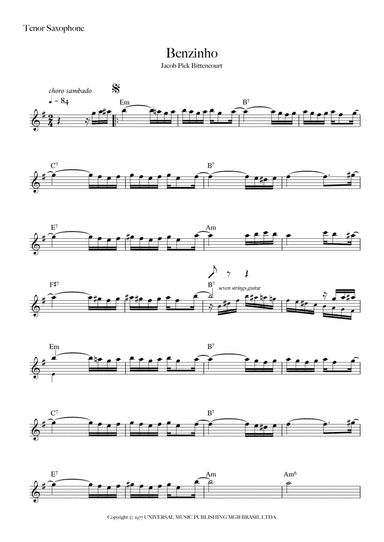 Benzinho (arr. Fabio Carrilho)