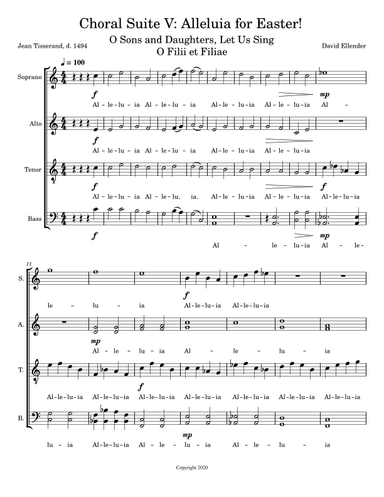 Alleluia! O Sons and Daughters Let Us Sing - Easter Anthem