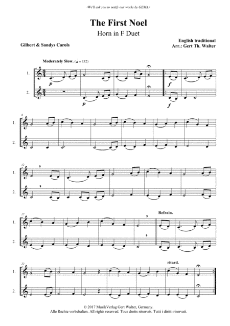 The First Noel (arr. Gert Th. Walter)