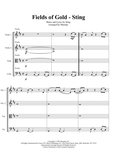 Fields Of Gold (arr. Marmpy)
