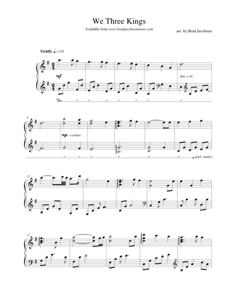 We Three Kings (arr. Brad Jacobsen)