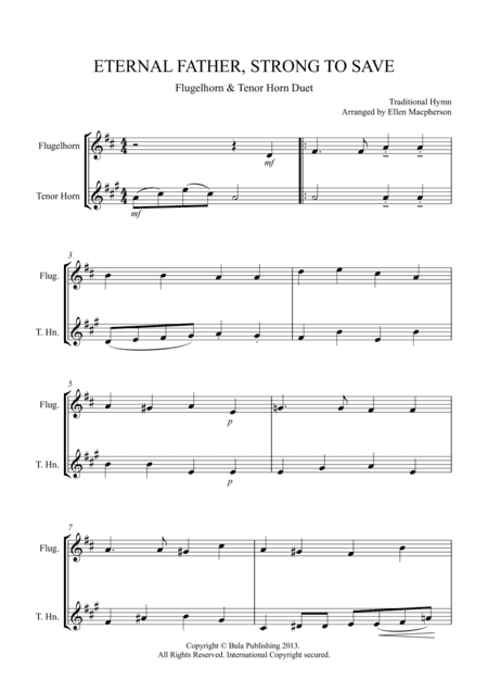 Eternal Father, Strong to Save - Flugelhorn & Tenor Horn Duet (arr. Ellen Macpherson)