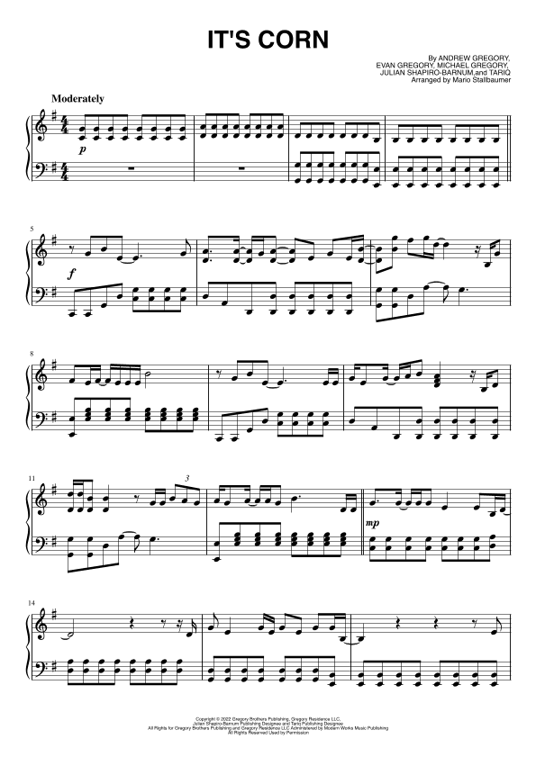 It's Corn (arr. Mario Stallbaumer)
