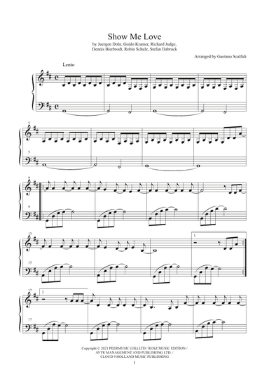 Show Me Love (arr. Gaetano Scalfidi)