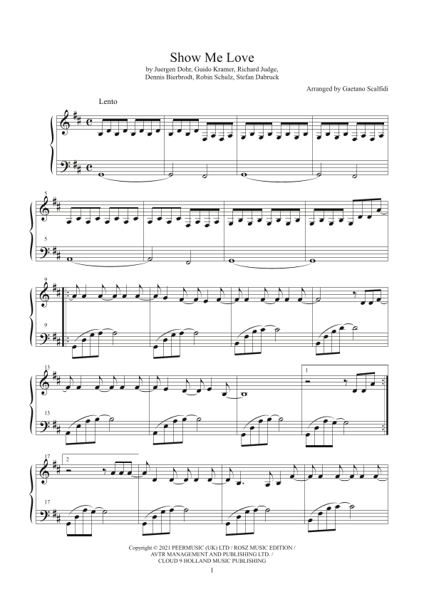 Show Me Love (arr. Gaetano Scalfidi)