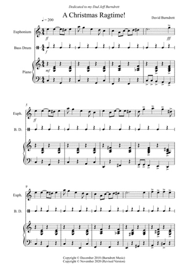 A Christmas Ragtime for Euphonium and Piano