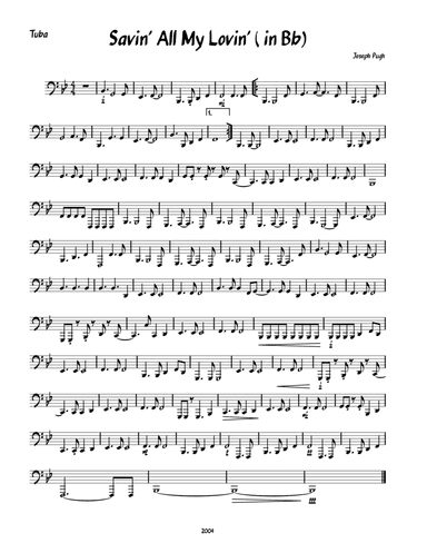 Savin' All My Lovin' (BQ In Bb)