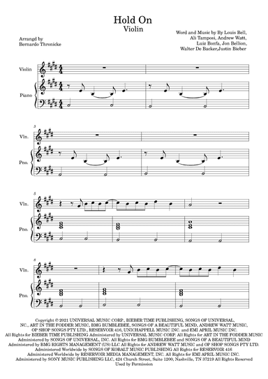 Hold On (arr. Bernardo Thronicke)