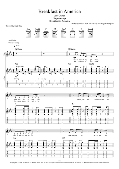 Breakfast In America (arr. Sick Boy)