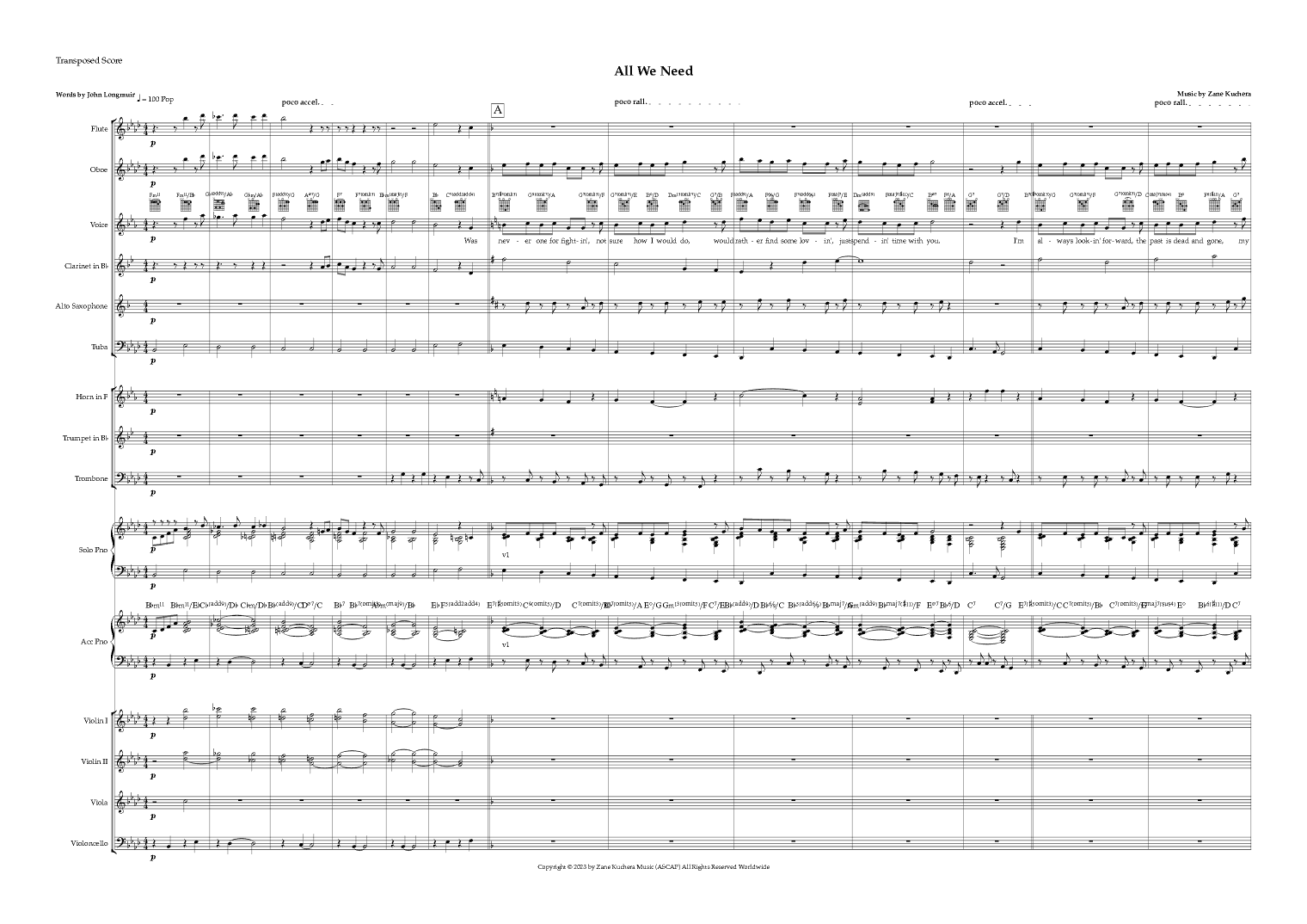 All We Need - Score Only