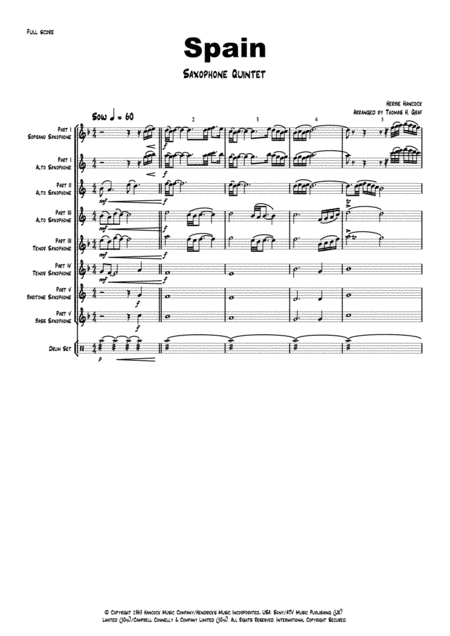 Spain (arr. Thomas H. Graf)