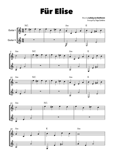 Für Elise (arr. Tiago Cordeiro)