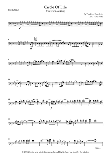 Circle Of Life (arr. Fabio Britto)