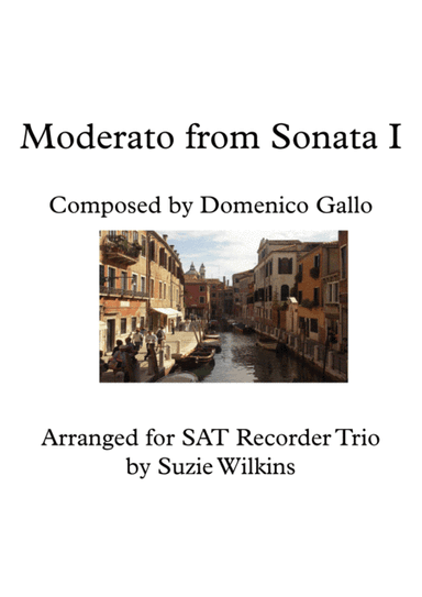 Moderato from Sonata I for SAT Recorder Trio (arr. Suzie Wilkins)
