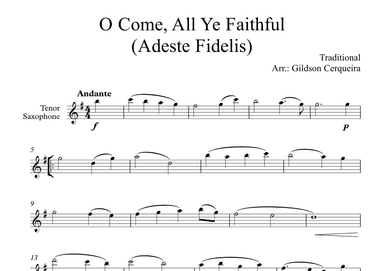 O Come, All Ye Faithful (Adeste Fidelis) (arr. Gildson Cerqueira)