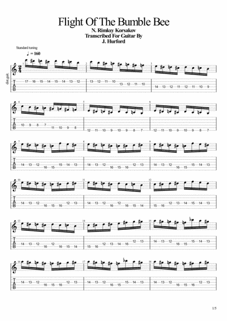 Flight of the Bumble Bee (electric Guitar) (arr. John Hurford)