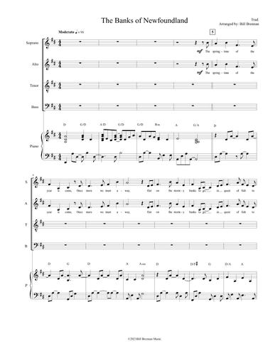 The Banks of Newfoundland (SATB) (arr. Bill Brennan)