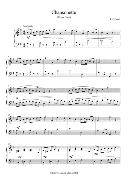 Chansonette (easy piano solo)