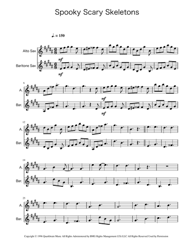 Spooky Scary Skeletons (arr. Ygor Nunes)