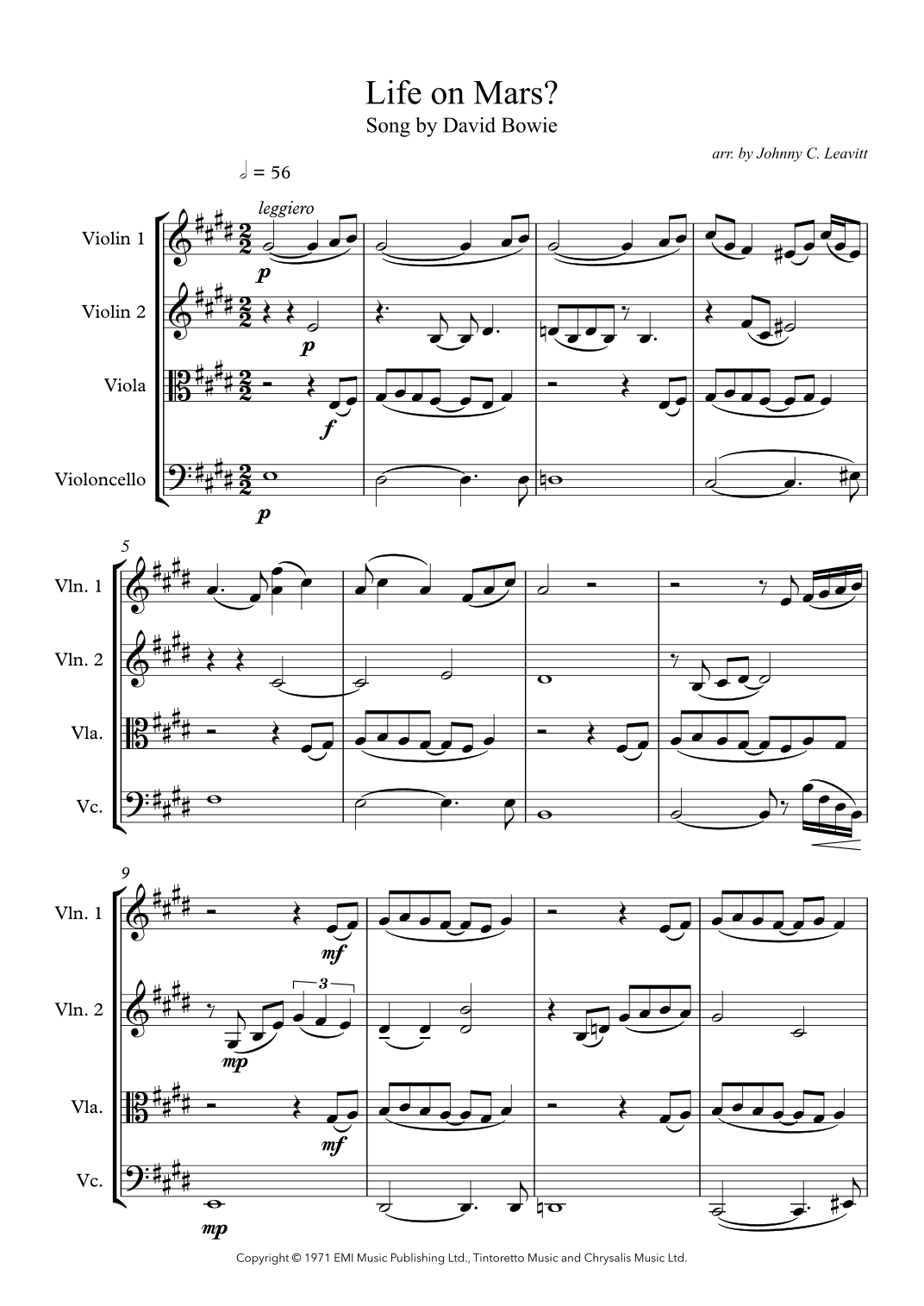 Life On Mars (arr. Johnny C. Leavitt)