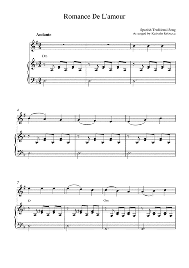 Romance De L'amour (arr. Kaiserin Rebecca)