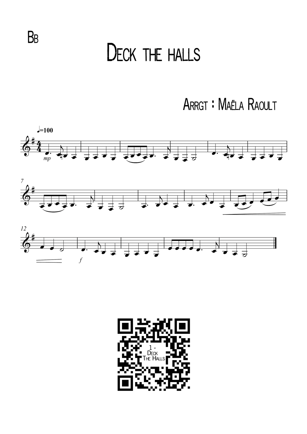 Deck the halls (arr. Maëla Raoult)